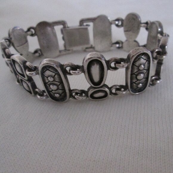 Vintage silver clasp bracelet - Picture 2 of 4